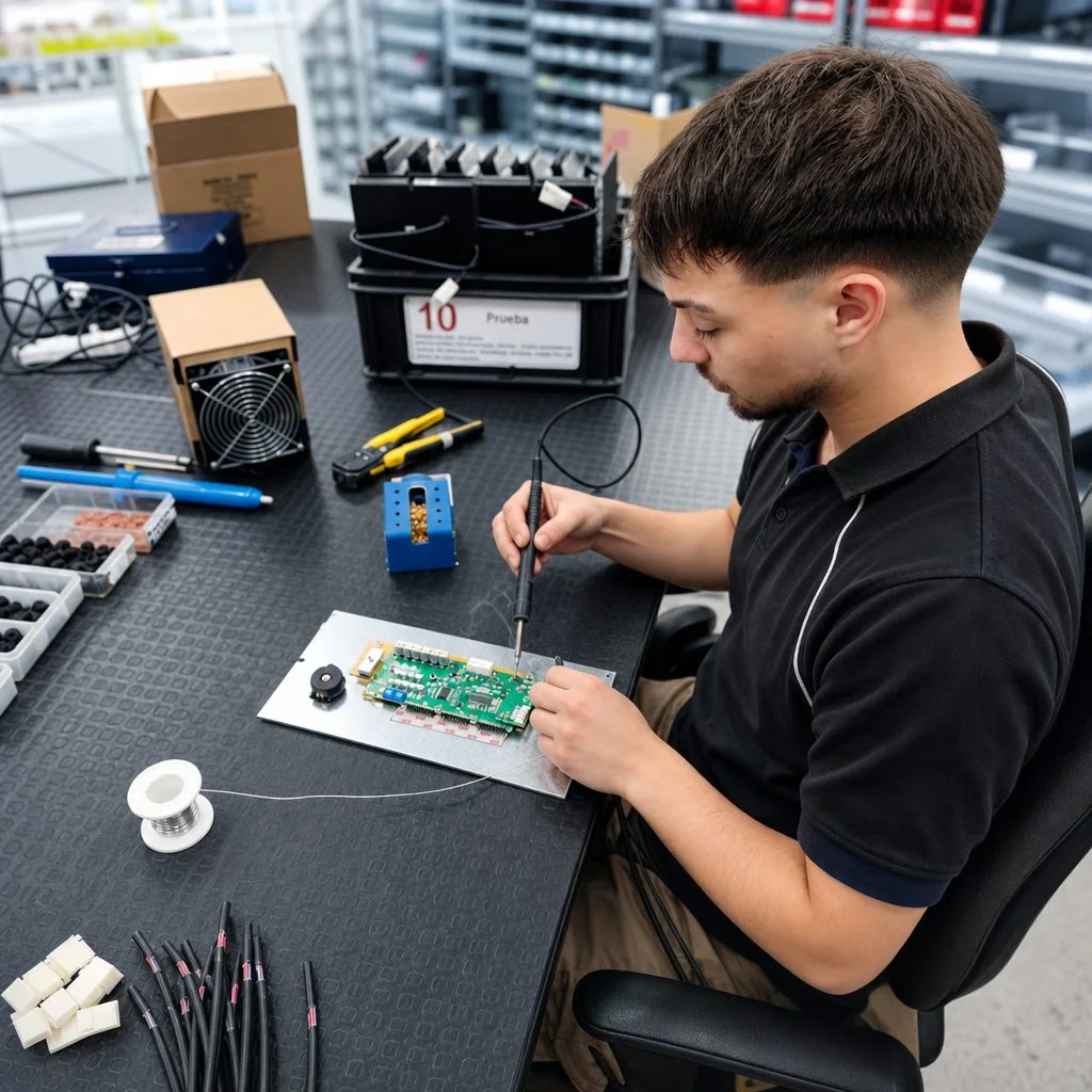 Técnico de MARS trabajando sobre una controladora