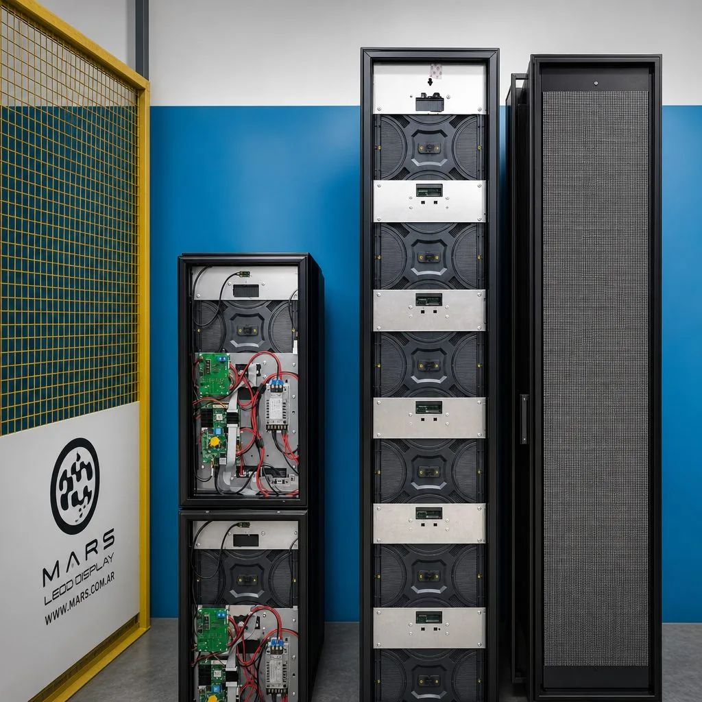 Gabinetes Full Color abiertos en planta MARS
